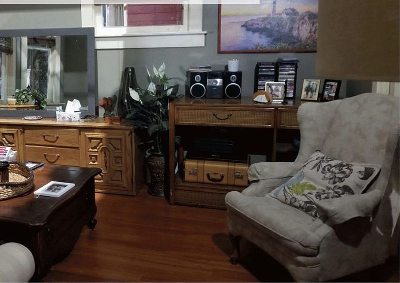 Barbara Nelson's home, living room