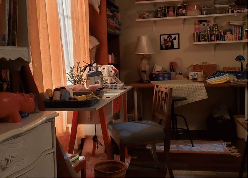Katherine's childhood home, sewing room