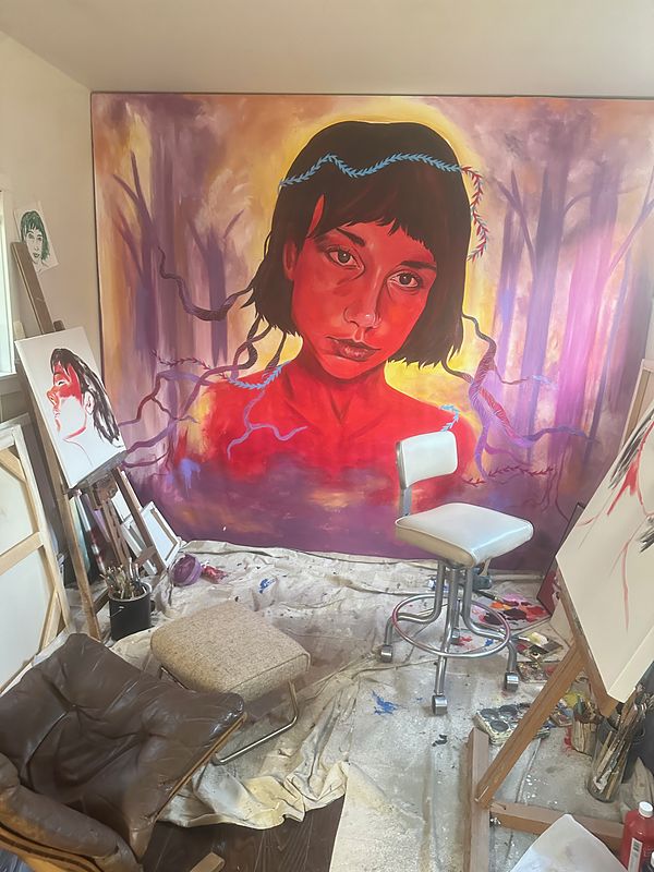 Artist's studio, portrait