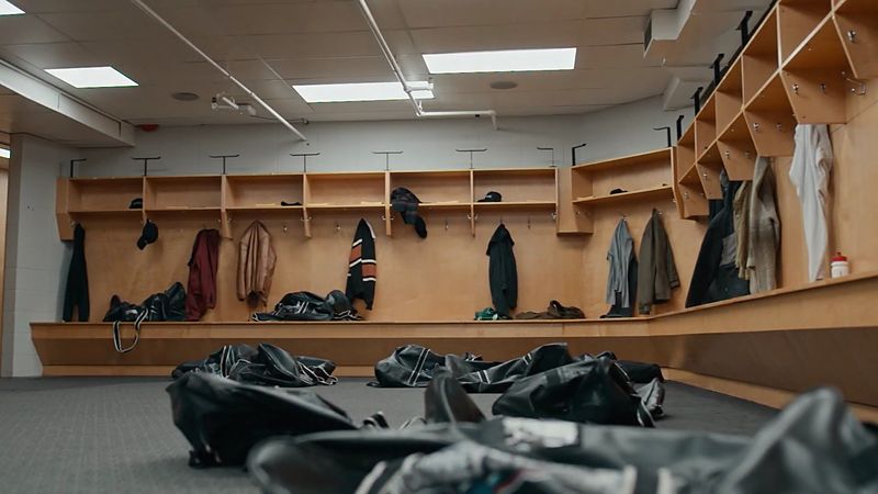 Hockey locker room