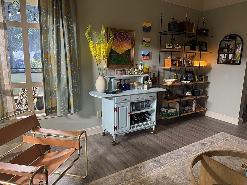 Family apartment, bar cart