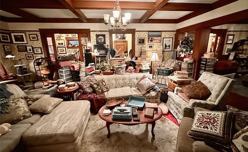 The hoarder house, living room