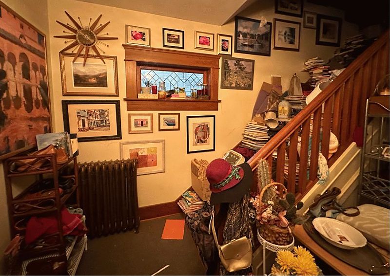 The hoarder house, stair hall