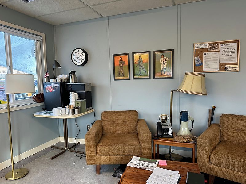 Ballpark press box, lounge