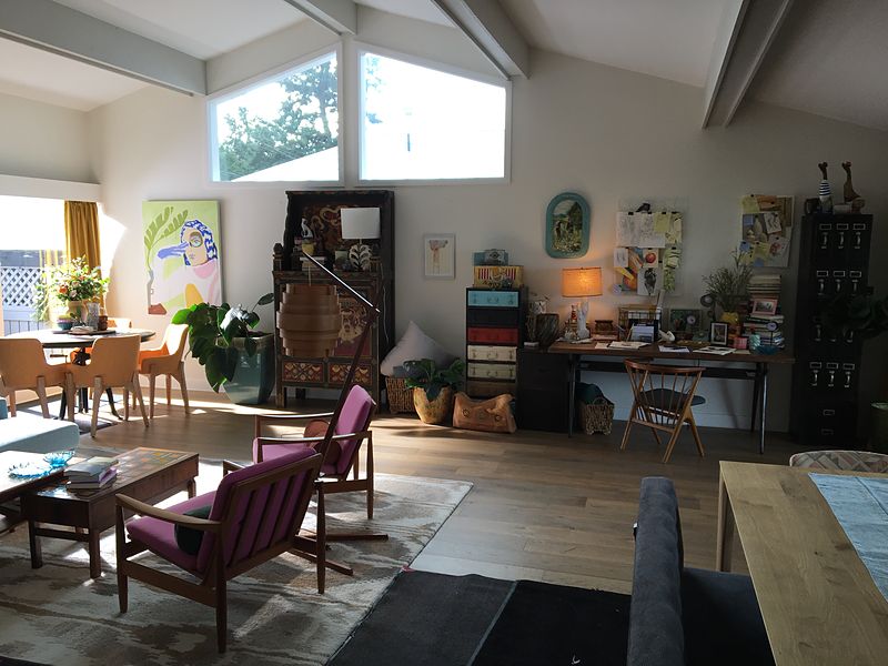 Clare's home, living room