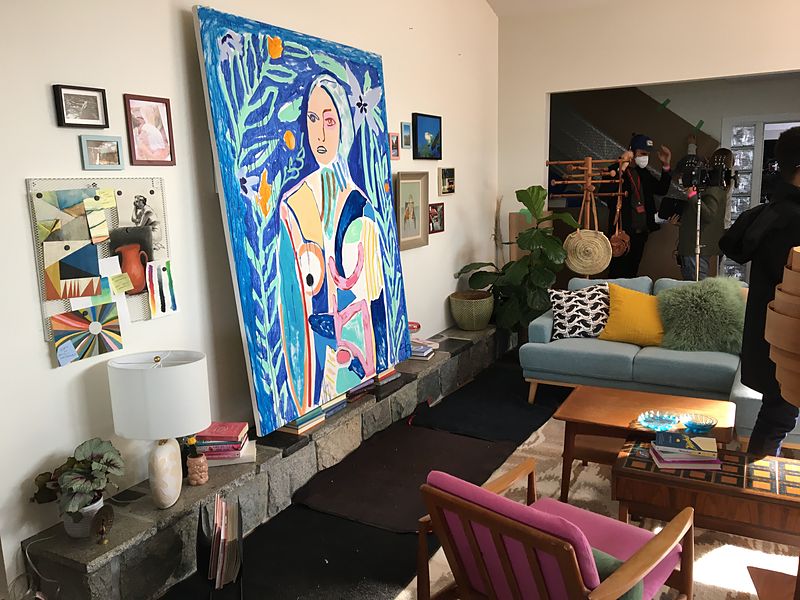 Clare's home, living room