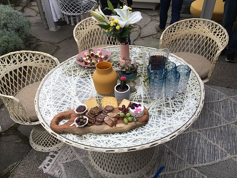 Clare's home, patio table