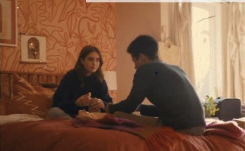 Clare's room, on camera